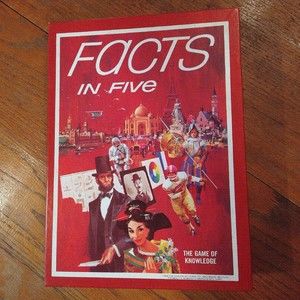 Facts In Five The Game Of Knowledge Leisure Time Games 1976 Bookshelf Game GA260